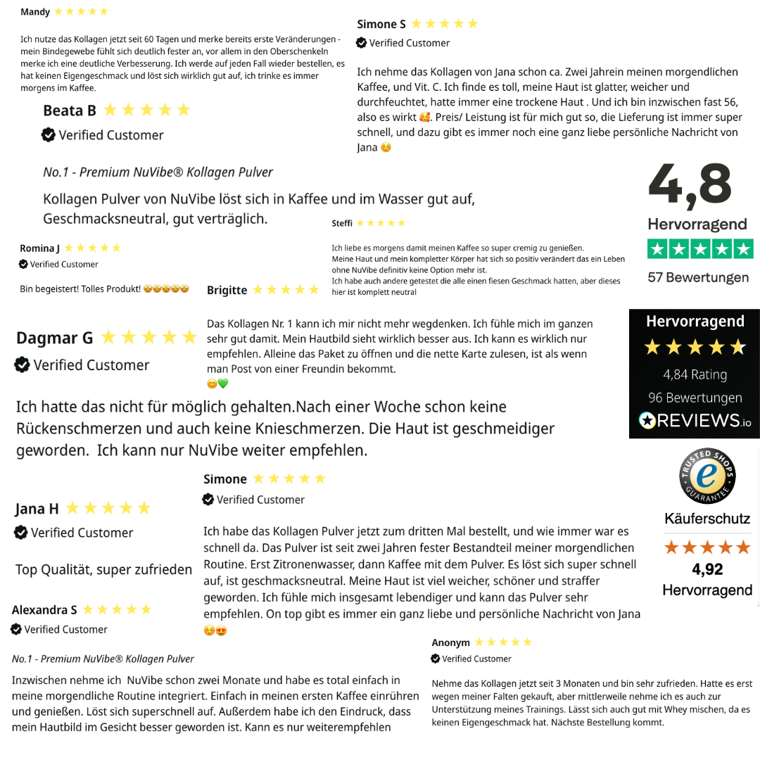 Bewertungen 5 Sterne NuVibe Kollagen